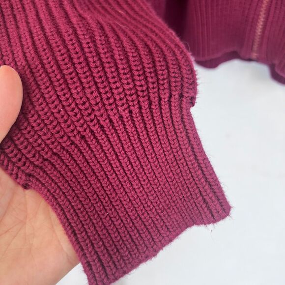 Lands End Full Zip Ribbed Knit Cardigan Sweater Retro Grandpa Core Size XL 46-48 - Picture 5 of 9